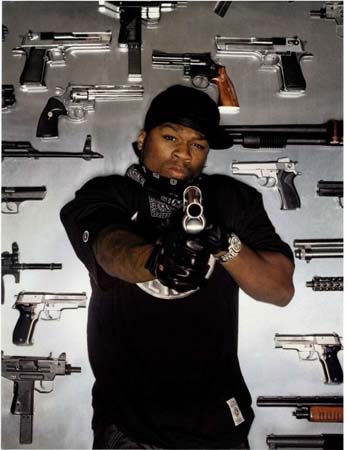 50 cent with a gun